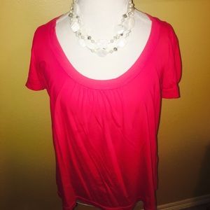 Anthropologie Brand scoop neck pink top